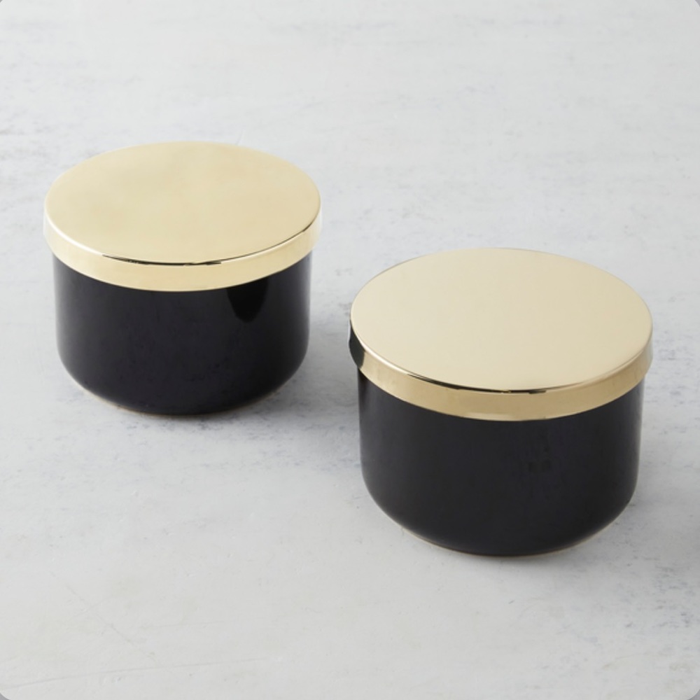 Z Gallerie Ceramic Multi Use Storage Duo